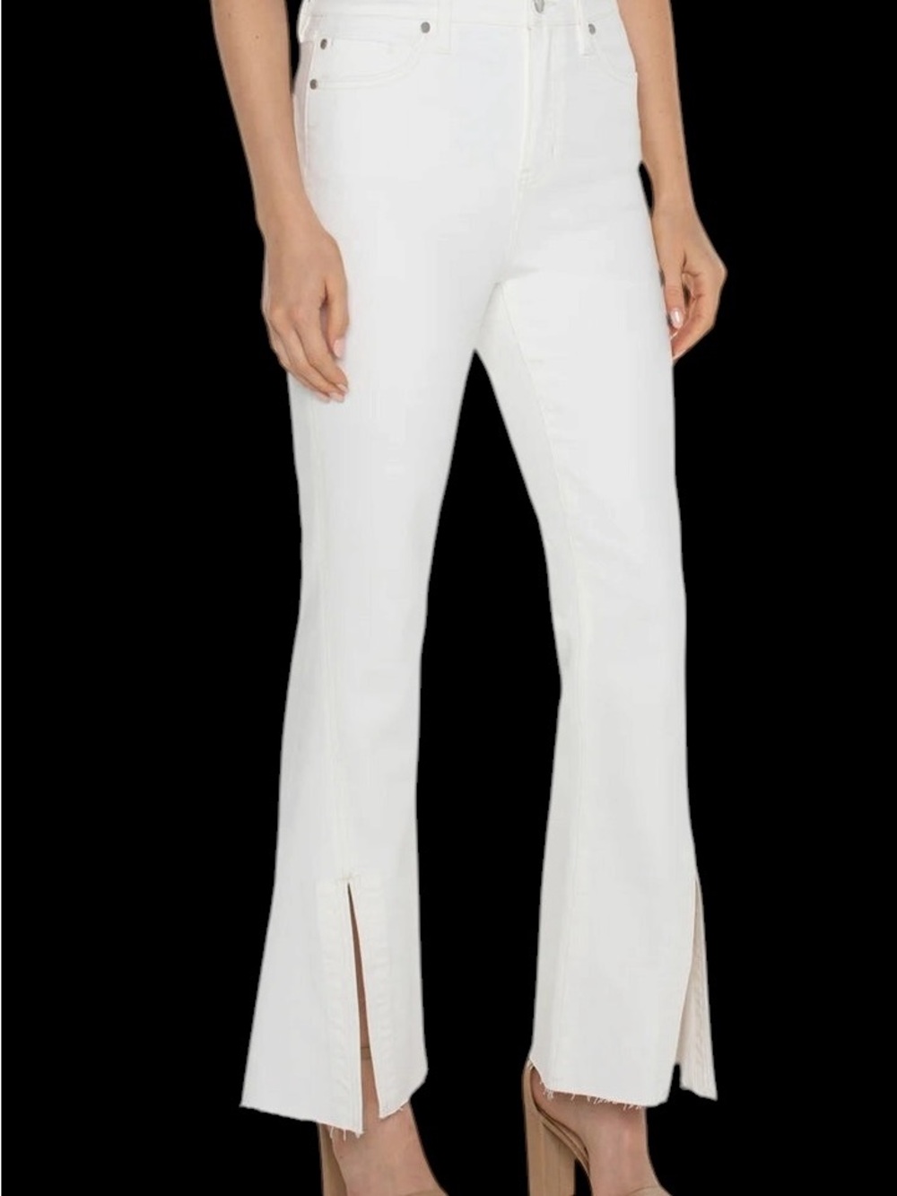 Liverpool | Women’s Liverpool Hannah Hi-Rise Flare White Split-Hem Jeans NWT 4 - Picture 5 of 13
